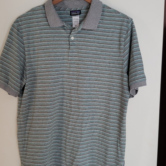 Mint Patagonia Medium Gray Teal Polo - Picture 3 of 5